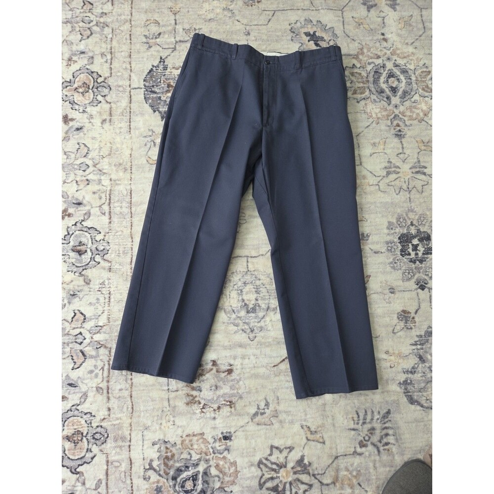 #342 Sears Roebucks Men's Full Fit Poly/Cotton 38x29 chino dress pants blue
